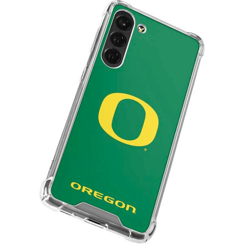 University of Oregon Yellow O on Green Galaxy S24 FE Clear Case
